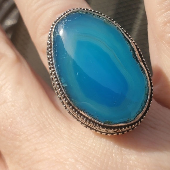 New Solar Agate 925 Silver Statement Ring. - Picture 15 of 16